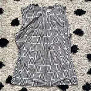 Calvin klein size small Black and White Checkered Women's Top